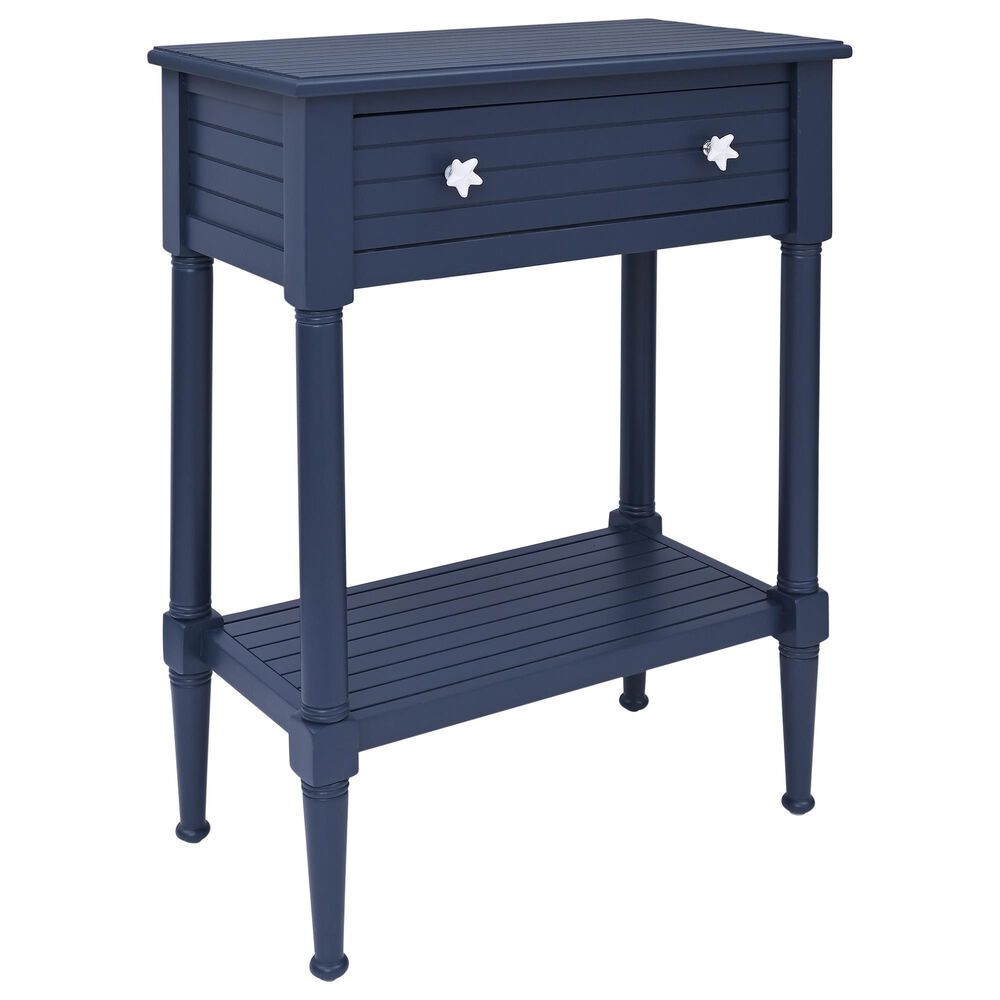 Linon Home Decor Seaboard Accent Table in Navy, , large