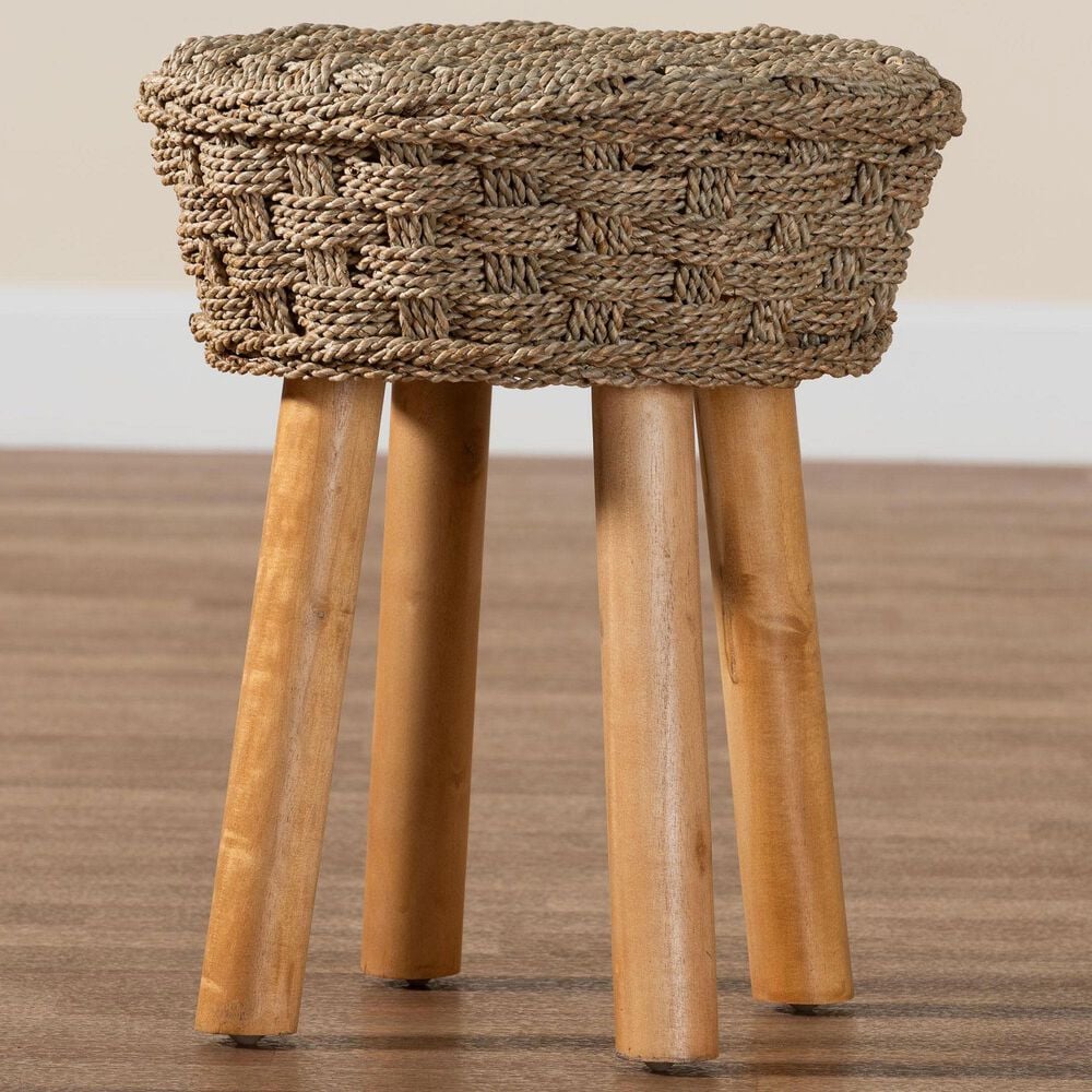 Baxton Studio Denver Stool in Light Brown, , large