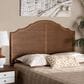 Baxton Studio Clive King Panel Headboard in Ash Walnut, , large
