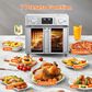HOMLUX 26 Qt Large Air Fryer Toaster Oven in Silver, , large