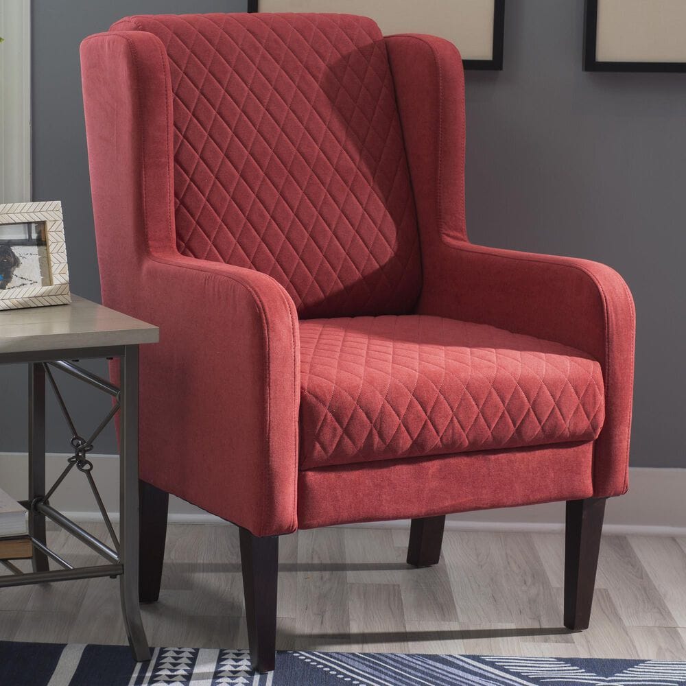 Linon Home Decor Jerika Accent Chair in Rust, , large