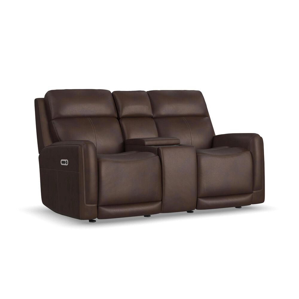Flexsteel Alister Gliding Power Reclining Loveseat with Headrest and Lumbar in Burnt Umber, , large