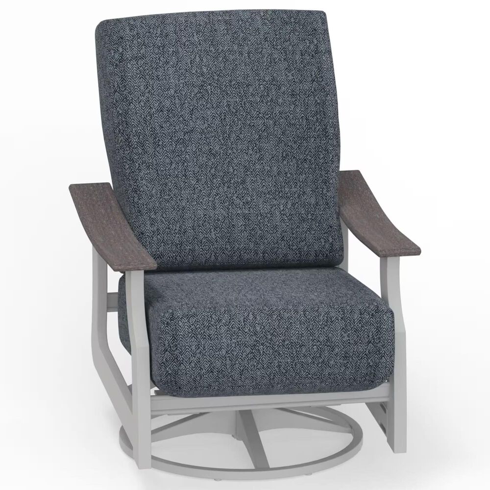 Telescope Casual Furniture St. Catherines 5-Piece Firepit Chat Set in Warm Grey and Restore Indigo, , large