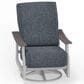 Telescope Casual Furniture St. Catherines 5-Piece Firepit Chat Set in Warm Grey and Restore Indigo, , large