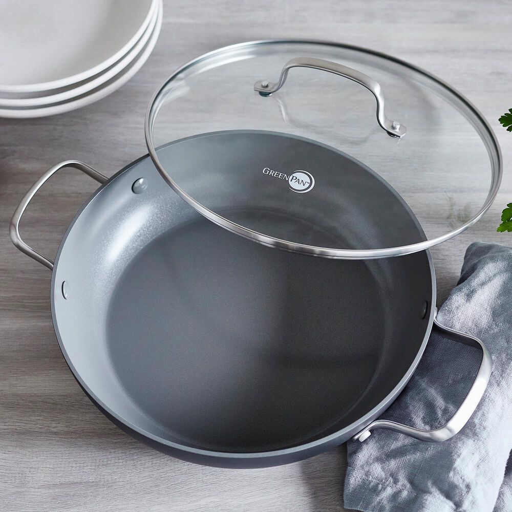 Green Pan Chatham 11" Everyday Pan with Lid in Grey, , large