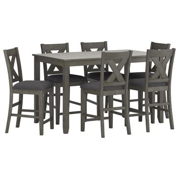 Ashley Caitbrook 7-Piece Counter Height Dining Set in Gray, , large