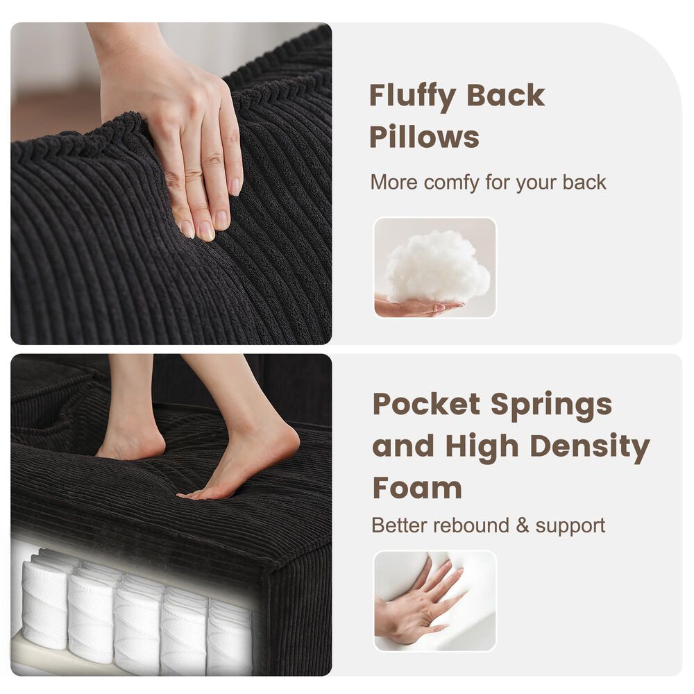 HOMLUX Left Armrest Module in Black, , large