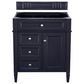 James Martin Vanities Brittany 30" Single Bathroom Vanity in Victory Blue with 3 cm Ethereal Noctis Top and Rectangle Sink, , large