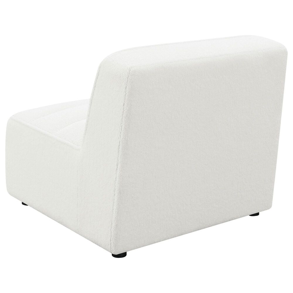 Coaster Sunny Armless Chair in Ivory, , large