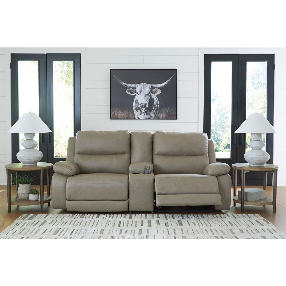 Ashley Narwhal Place 3-Piece Power Reclining Symmetrical Sectional with Storage Console in Pebble, , large