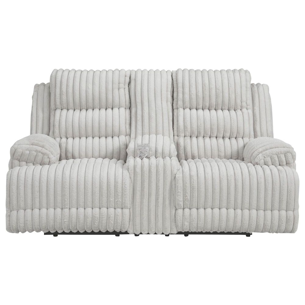 Ashley Rhines Falls Power Reclining Loveseat in Alloy, , large