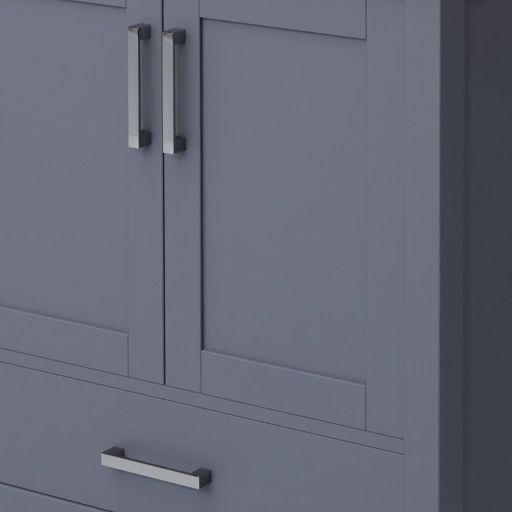 Lexora Home Jacques 30&quot; Single Bathroom Vanity in Dark Grey with 2 cm White Cultured Marble Top and Rectangular Sink, , large