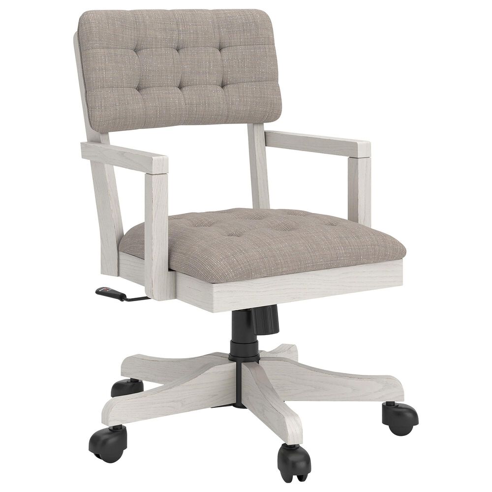 Ashley Robbinsdale 3-Piece L-Shape Desk and Chair Set in Antique White, , large