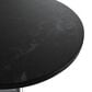 Leisuremod LeisureMod Verve Collection 48 Round Dining Table, Brushed Chrome Base with Black MDF Top, , large