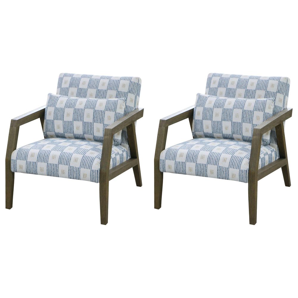 Fulton Home Arm Chair in Offshore Blue (Set of 2), , large