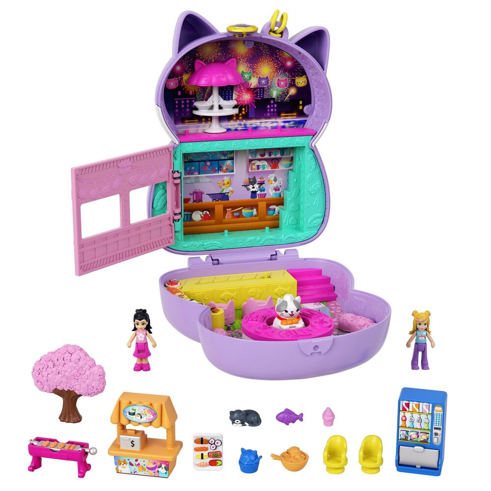 Polly Pocket Sushi Shop Cat Compact, , large