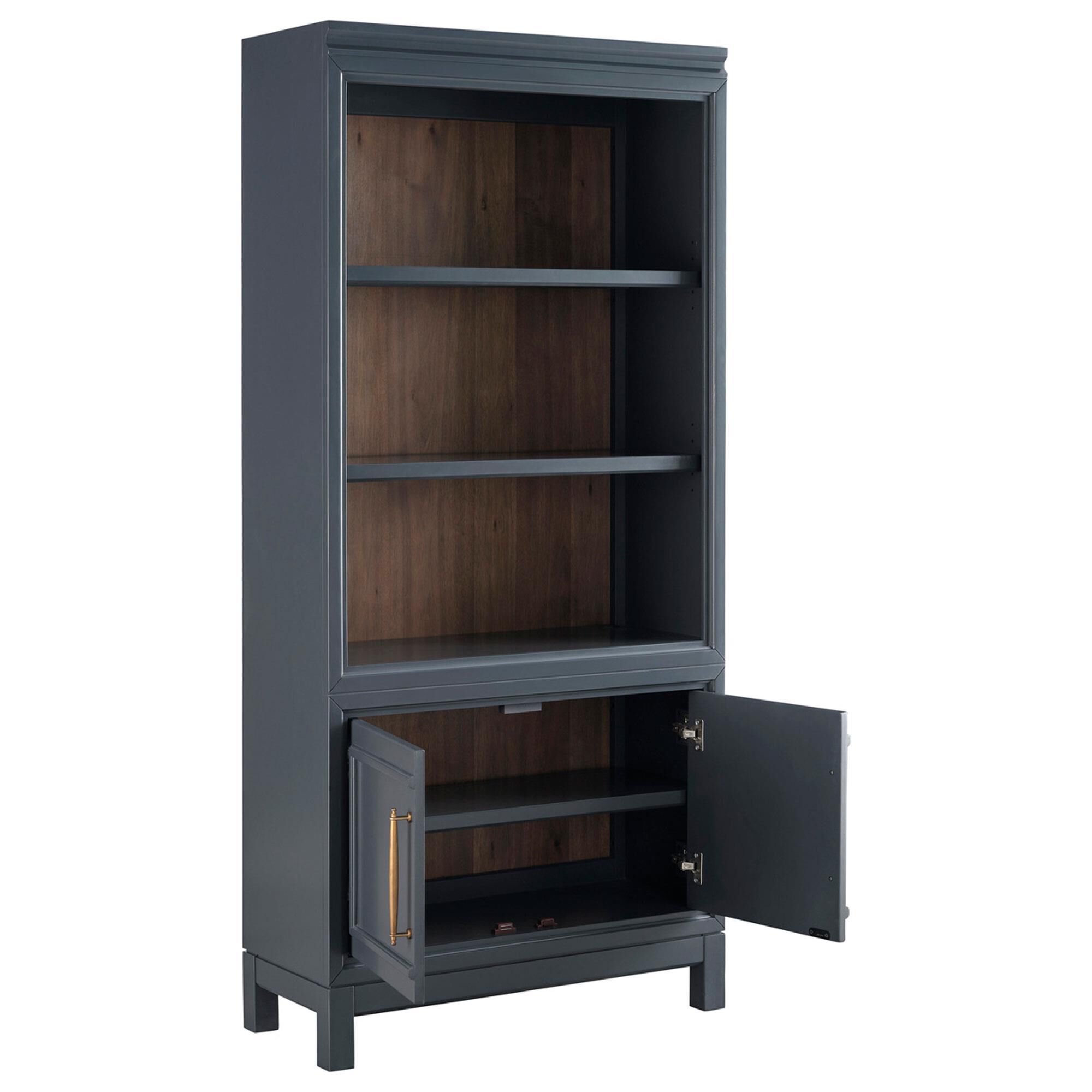 Riva Ridge Alexander 2-Door Bookcase in Midnight