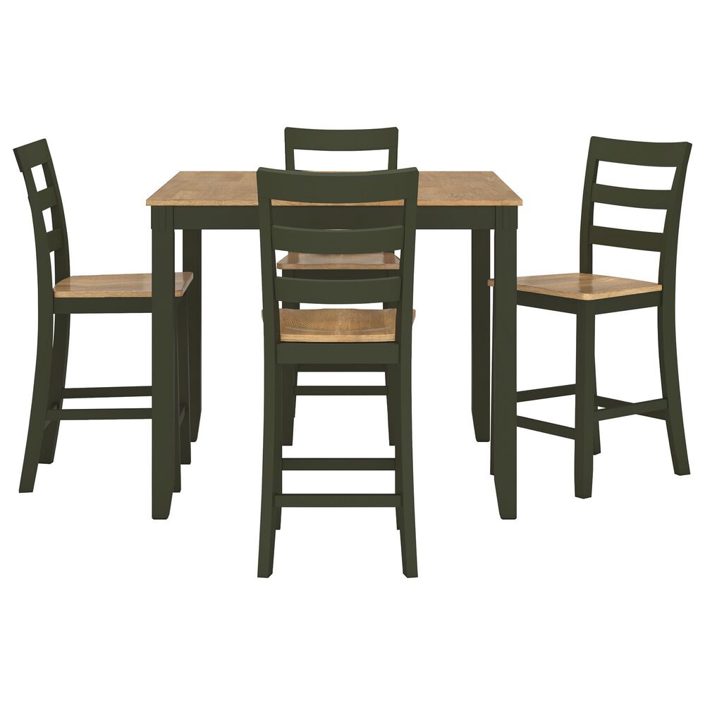 Ashley Gesthaven 5-Piece Counter Height Dining Set in Natural and Green, , large