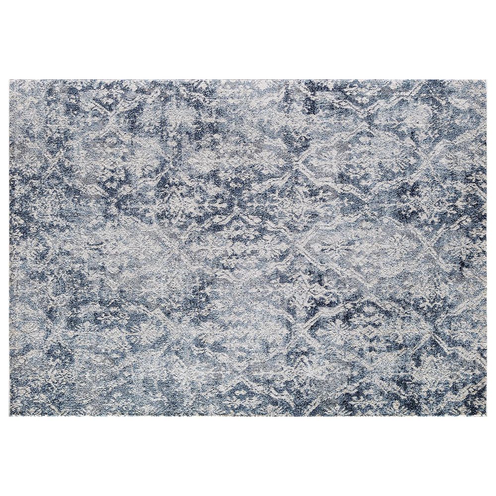 Rugs America Nessa Whipple 2"6" x 8" Blue and Ivory Runner, , large