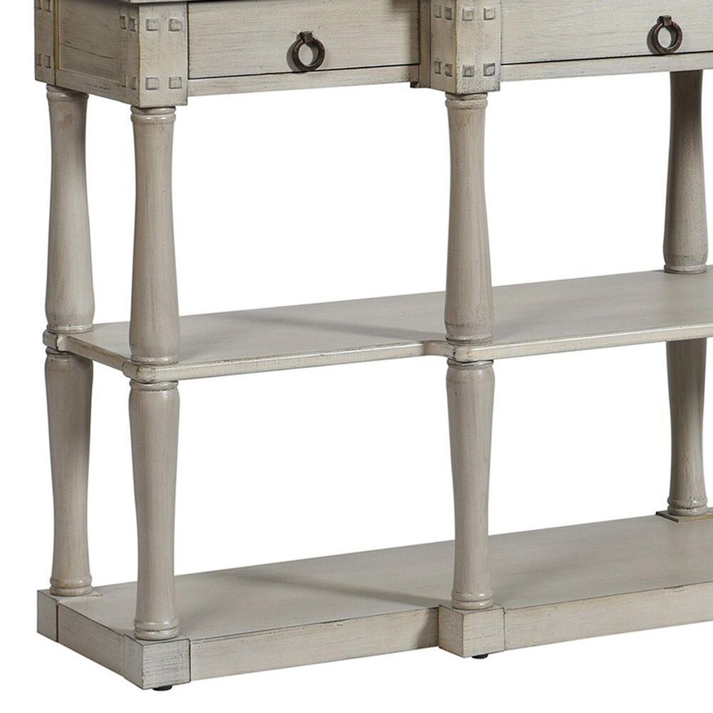 Stylecraft Lamps Inc Wilshire Breakfront Longboard Table in Distressed Light Gray, , large