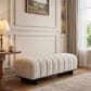 Hearth and Haven 64" Upholstered Dining Bench with Tufted Design in Beige, , large