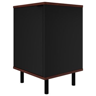 Dayton Mosholu 2 Shelf Nightstand in Black/Nut Brown, , large