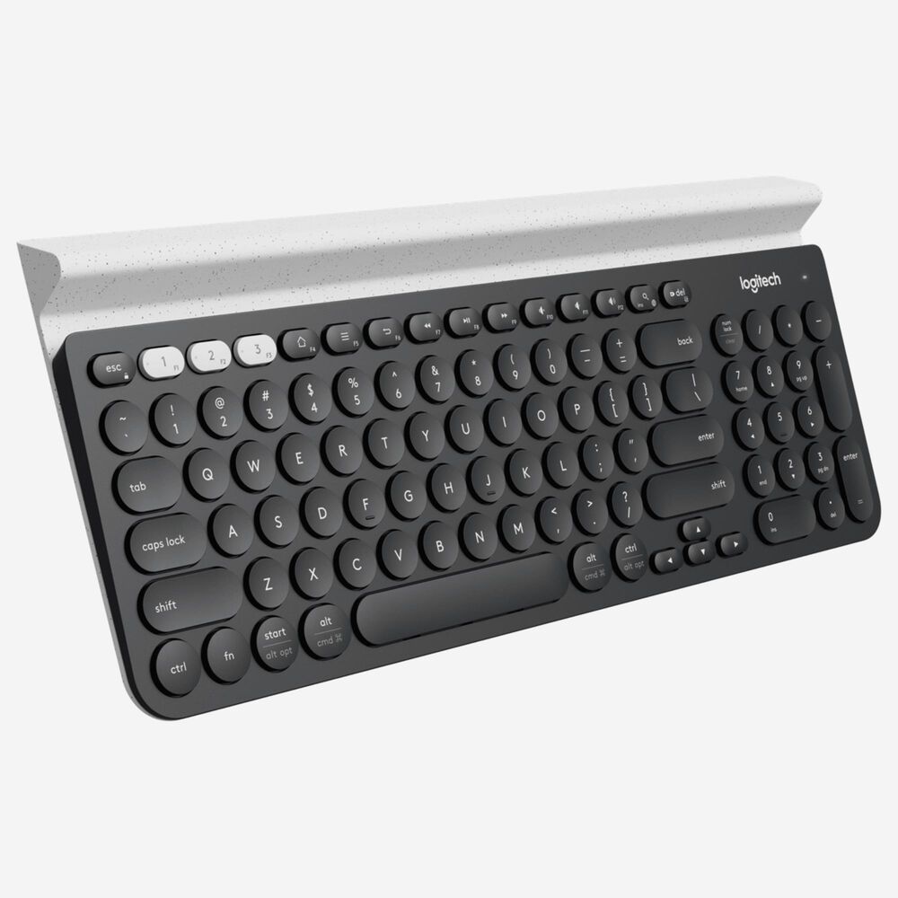 Logitech K780 Multi-Device Wireless Keyboard in Dark Grey and Plain White, , large
