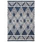 Safavieh Micro-Loop MLP155N 4" x 6" Navy and Ivory Area Rug, , large