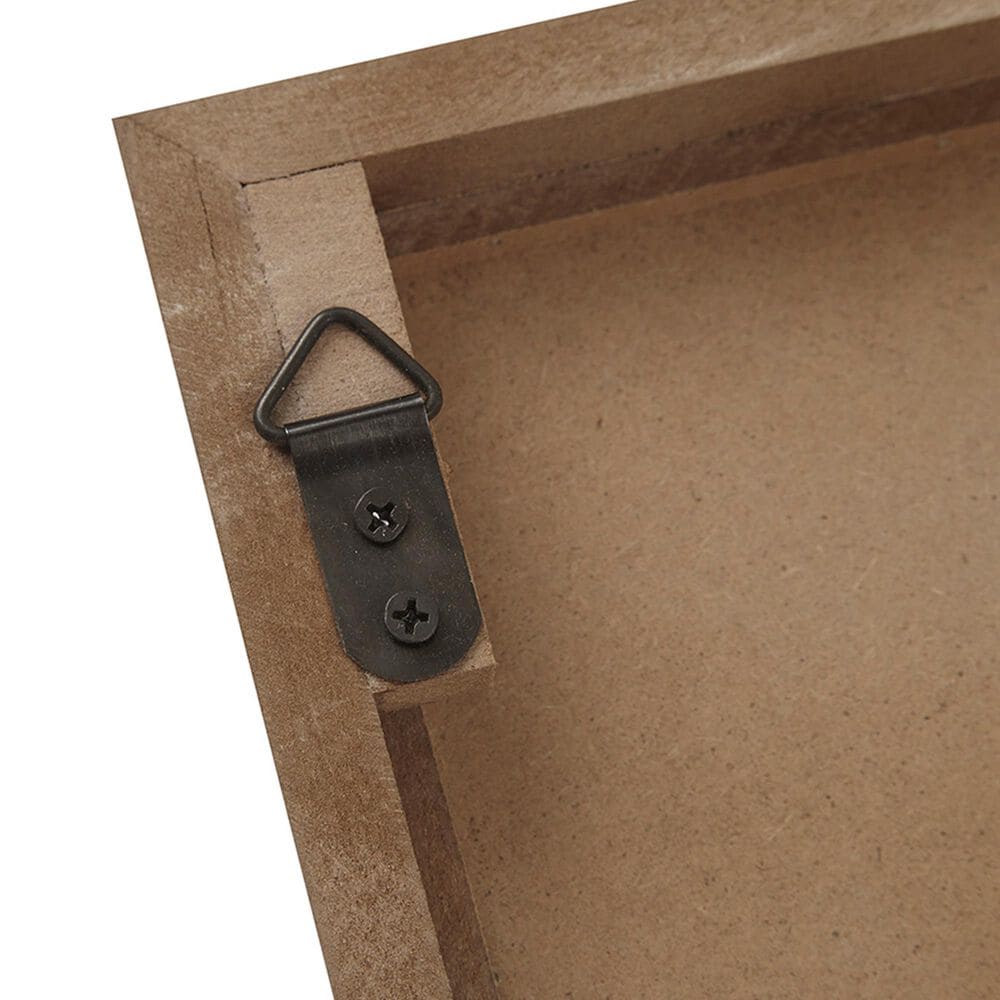 Hearth and Haven 32" x 16" Wood Panel Wall Decor in Dark Brown and White (Set of 2), , large