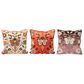 Creative Coop Obsidian 3-Piece 18" Square Throw Pillow in Plum, Rust and Cream, , large