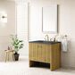 James Martin Vanities Hudson 36" Single Bathroom Vanity in Light Natural Oak with 3 cm Parisien Bleu Quartz Top and Rectangular Sink, , large