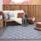 Nourison Easy Care 5" x 7" Denim Blue Indoor/Outdoor Area Rug, , large