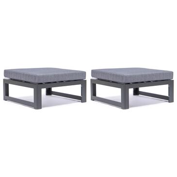 Leisuremod Chelsea Patio Ottoman in Blue (Set of 2), , large
