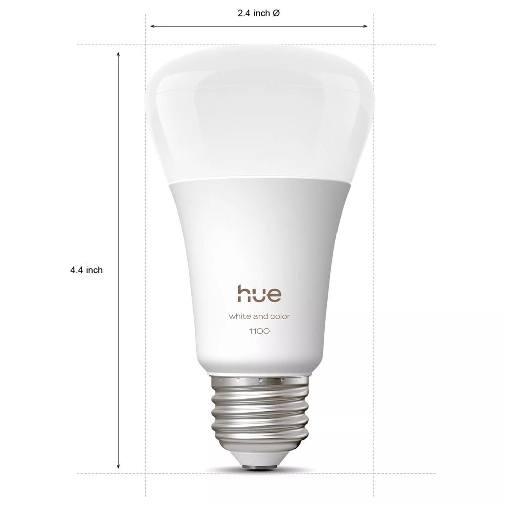 Phillips Hue 75-Watt A19 E26 Smart LED Bulb in White, , large