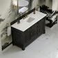 James Martin Vanities Brookfield 60" Single Bathroom Vanity in Black Onyx with 3 cm Arctic Fall Solid Surface Top and Rectangular Sink, , large