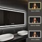 HOMLUX 60" x 36" LED Bathroom Makeup Mirror in Silver, , large