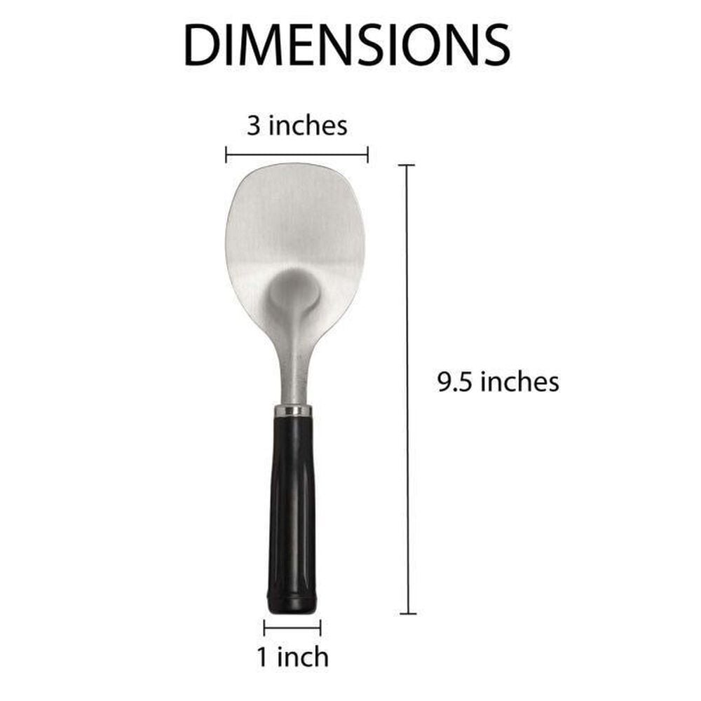 HIC Kitchen Classic Ice Cream Spade in Silver and Black, , large