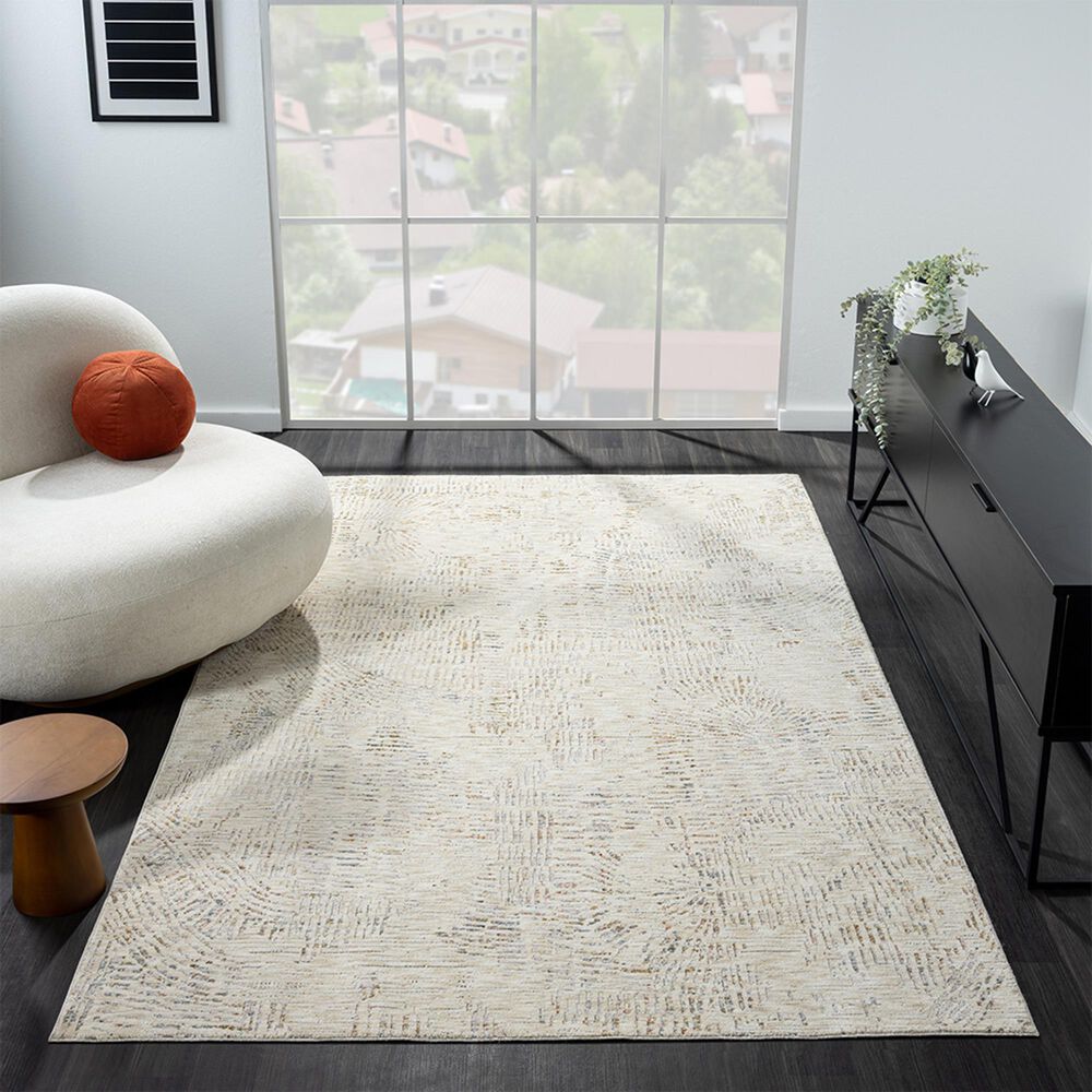L&amp;R Resources Allure Light Gray and Ivory 10&#39; x 14&#39; Area Rug, , large