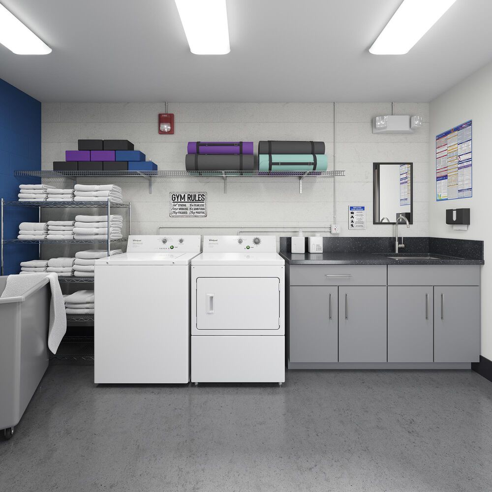 Whirlpool 7.4 Cu. Ft. Commercial Gas Super-Capacity Dryer in White, , large