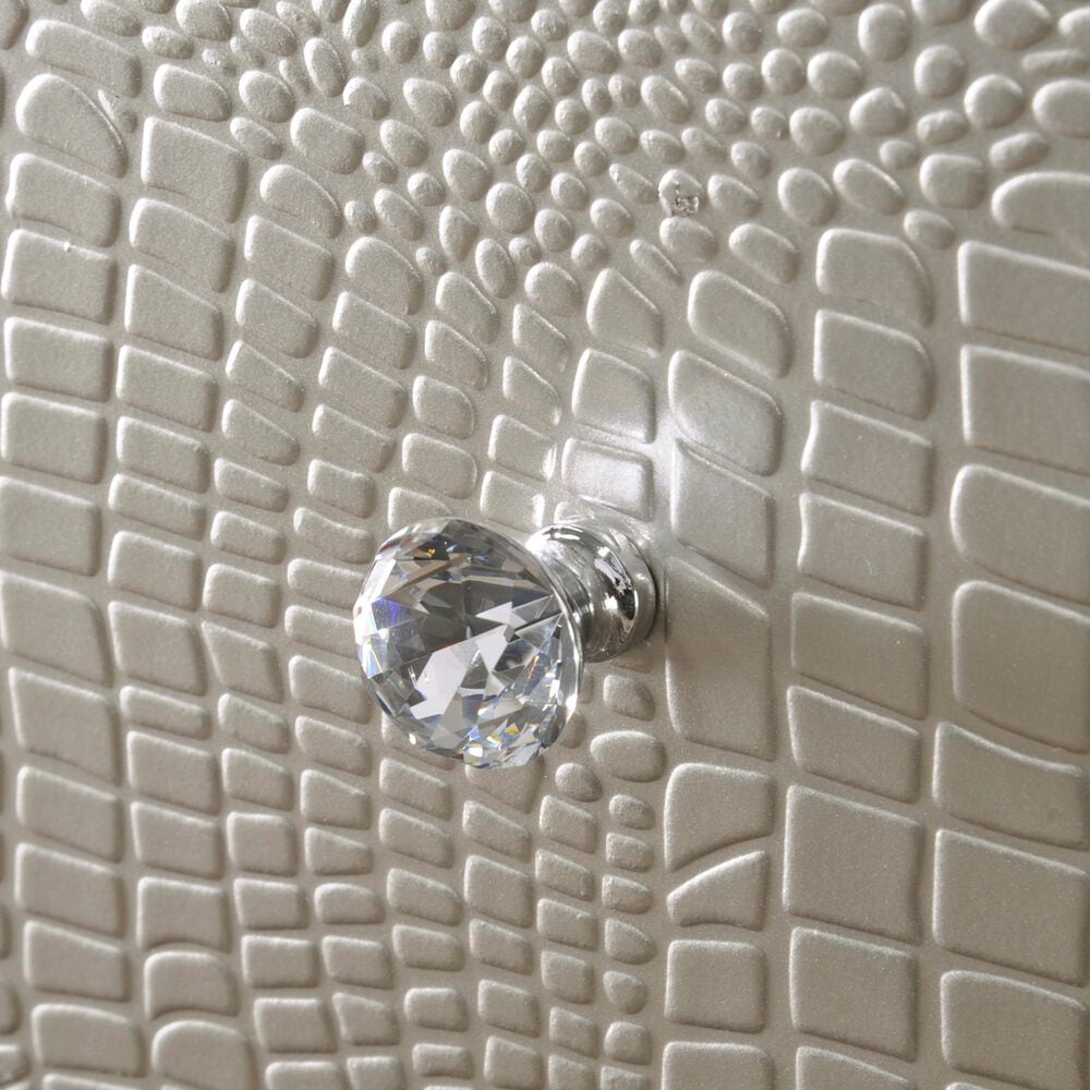 Crown Mark Lyssa 3-Piece Twin Panel Bedroom Set in Champagne, , large