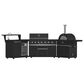 Forno All"Aperto 3-Piece Outdoor Kitchen Grill Set with Bar and Beverage Center in Black, , large