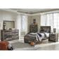 Ashley Derekson Twin Panel Bed in Walnut and Gray, , large