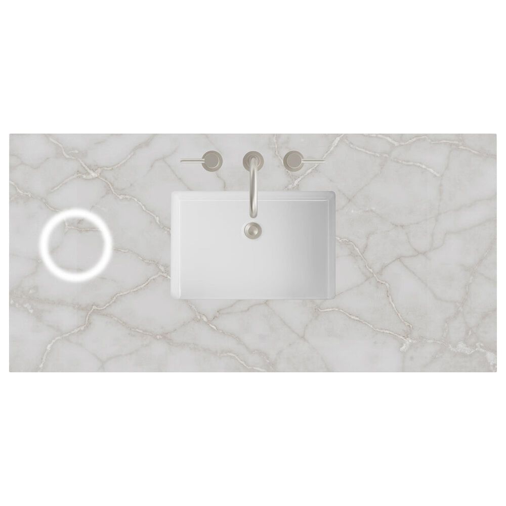 James Martin Vanities Chicago 48" Single Bathroom Vanity in Smokey Celadon with 3 cm Eternal Jasmine Pearl Silestone Top, Rectangular Sink and FreePower Wireless Charger, , large
