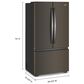 Whirlpool 24.3 Cu. Ft. Counter Depth 3-Door French Door Refrigerator in Black Stainless, , large