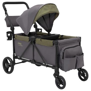 Delta Jeep Sport All-Terrain Stroller Wagon in Grey and Olive Green, , large