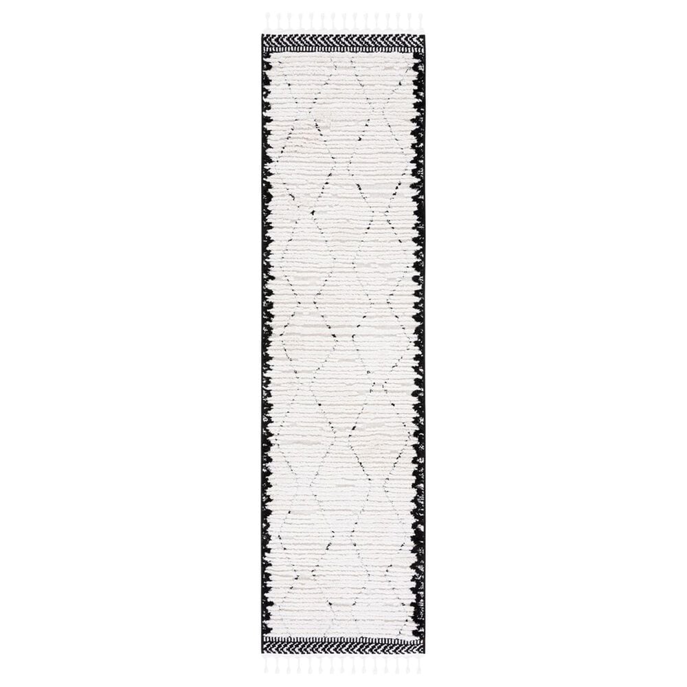 Safavieh Marrakesh MRK536 2"2" x 6" Ivory and Anthracite Runner, , large