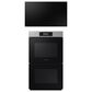 Samsung Bespoke 2-Piece Kitchen Package with Stainless Steel Bespoke 30" Double Wall Oven and Black 36" Induction Cooktop, , large