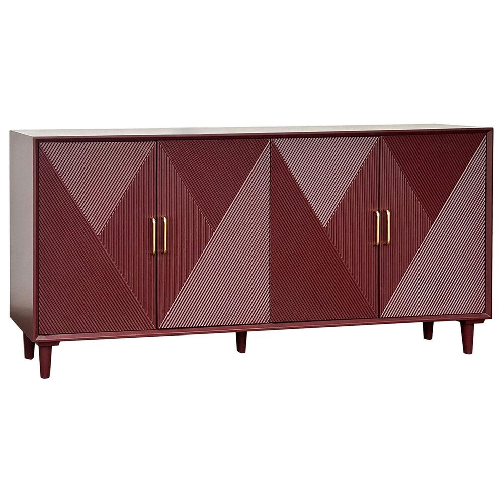 Slatehouse Arvada 4-Door Sideboard in Merlot, , large