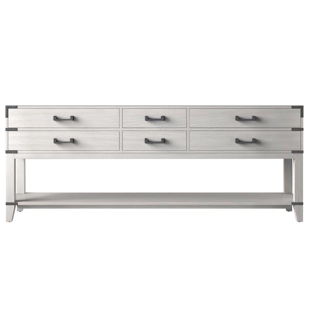 Lexora Home Norwalk 84&quot; Double Bathroom Vanity in White Oak with White Quartz Top and Rectangular Sinks, , large