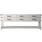 Lexora Home Norwalk 84" Double Bathroom Vanity in White Oak with White Quartz Top and Rectangular Sinks, , large